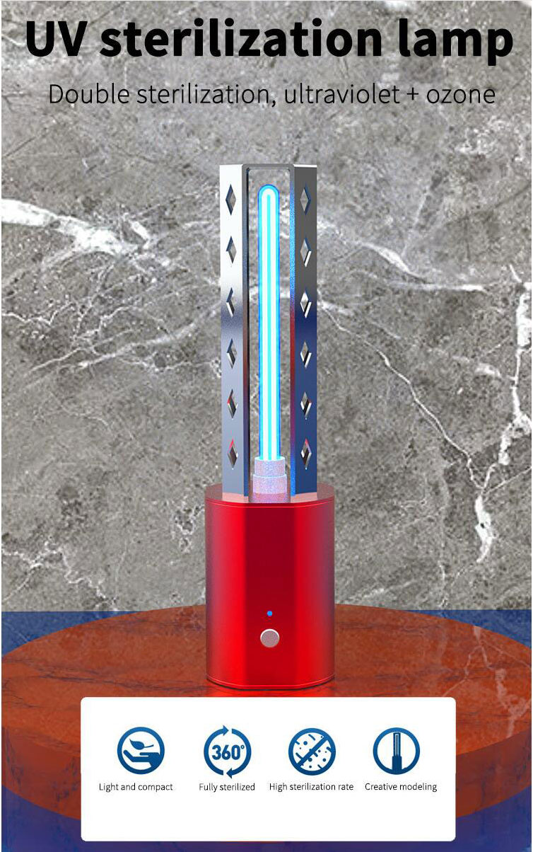 

UV Germicidal Light, Ultraviolet Disinfection Lamp, USB Ozone Portable UVC Steriliser Light for Car Wardrobe Shoe Cabinet Deodorization
