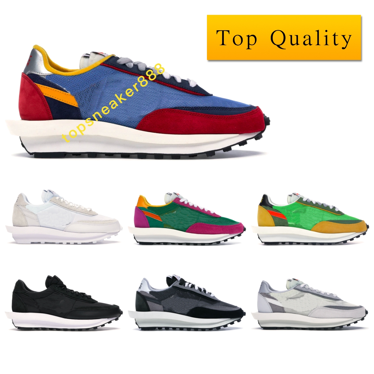 

Top Quality LD Sneaker White Nylon Black Nylon Man Mesh Shoes Women Causal Shoes With Box Size 36-46