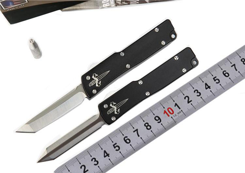 

Special Offer Mini Microtech Ultratech UTX-85 UTX85 UTX-70 UTX70 Knife D2 Blade Aluminum (CNC) Handle Halo V Outdoor Camping Knives EDC tool