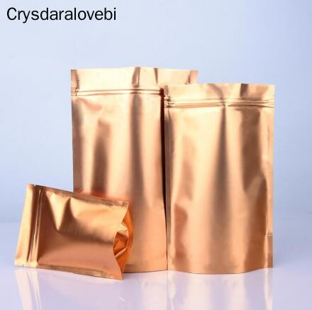 

Golden Gold Color Stand Up Aluminum Foil Bag Bag Coffee Packaging Bags pouches
