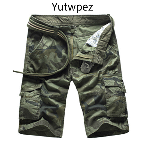 

2020 Camouflage Camo Cargo Shorts Men 2020 New Mens Casual Shorts Male Loose Work Man Short Pants Plus, Blue