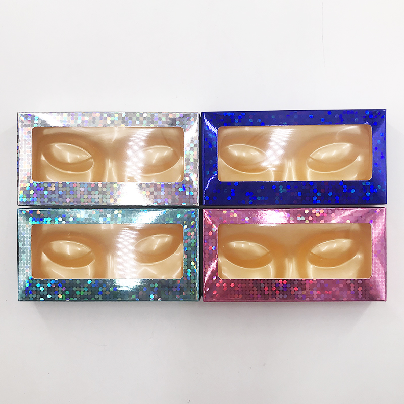 

Face tray colorful boxes new shiny eyelash boxes wholesale mink lashes trays custom private label logo