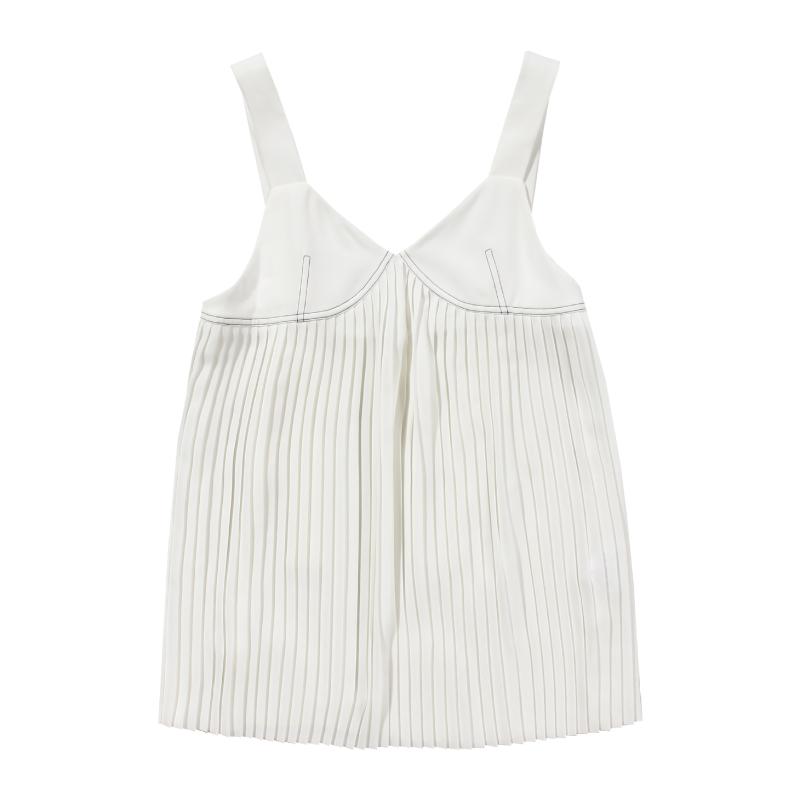 

Summer White Runway Designers Tops Women 2020 Elegant Draped Sleeveless tank top