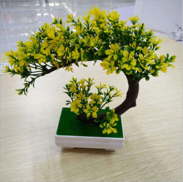 

Artificial Flowers Fake Artificial Plants Green Pot Welcoming Pine Bonsai Simulation Potted Plant Ornament Home Decor, See chart