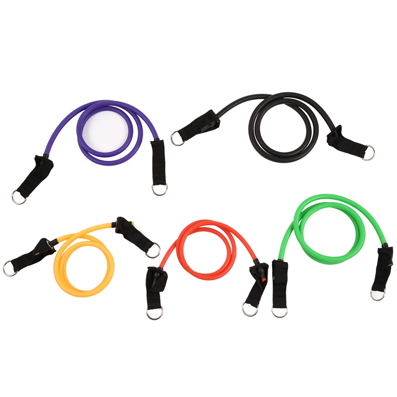 

ELOS-11Pcs Pilates Tubing Expanders Exercise Tubes Practical Exercise Resistance Bands with Handles Fitness Workout Bands