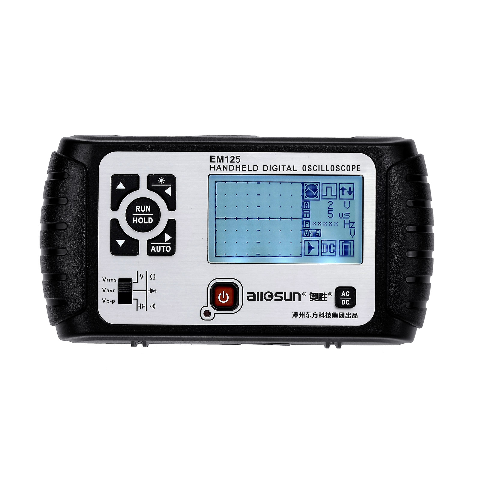 

Handheld Oscilloscope With Digital Multimeter 2 in 1 DMM Auto Scopemeter 25MHz Bandwidth Multifuction Professional Scopemeter All-Sun EM125