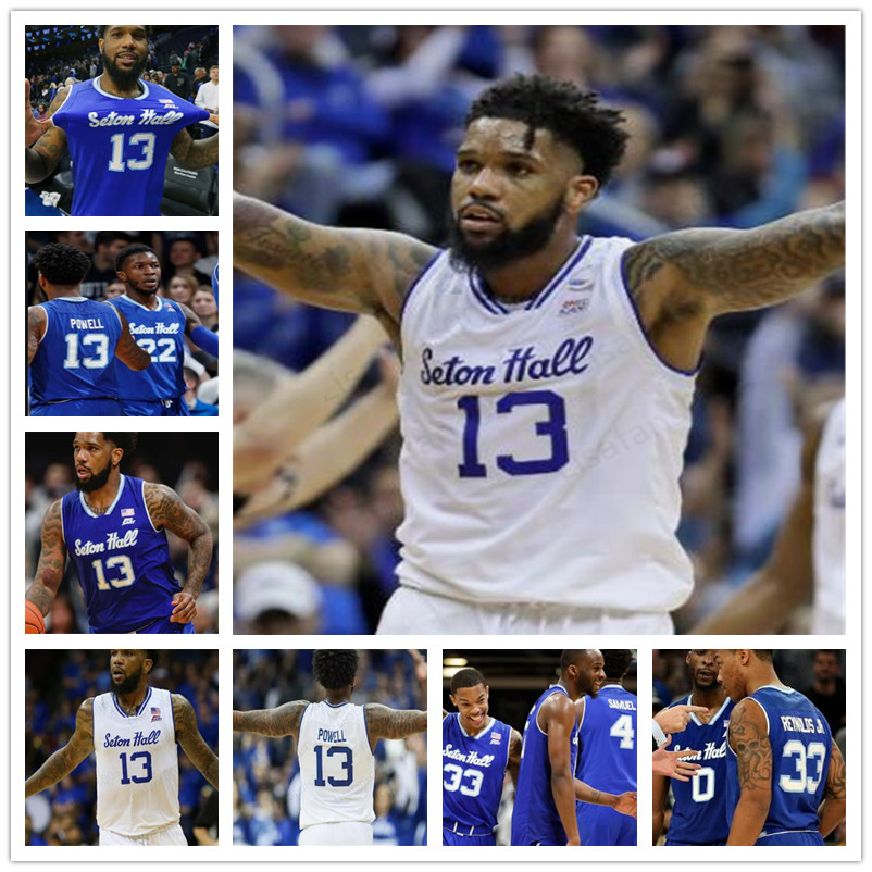 

Custom baseball jersey Seton Hall Myles Powell Romaro Gill Anthony Nelson Michael Nzei Men Youth women College stitched, White