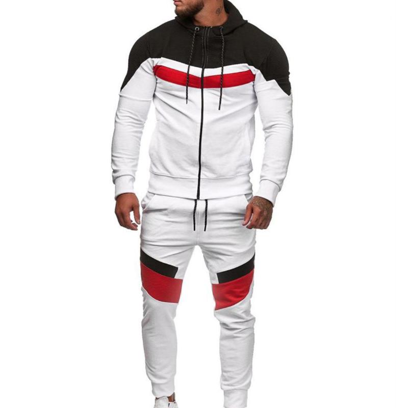 

HEFLASHOR Men Tracksuit Set 2020 Autumn Men New Sweatshirt Set Male Jogger Sportswear Suit Man Hoodies Pants Zipper Sports Suit, Black tops