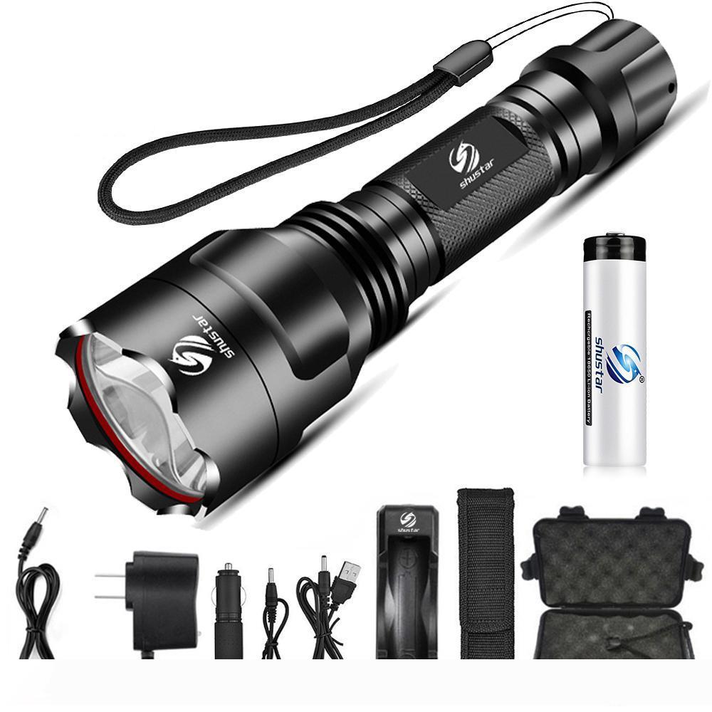 

Super bright LED Flashlight 5 lighting modes Led Torch for Night Riding Camping Hiking Hunting & Indoor Activities Use 18650