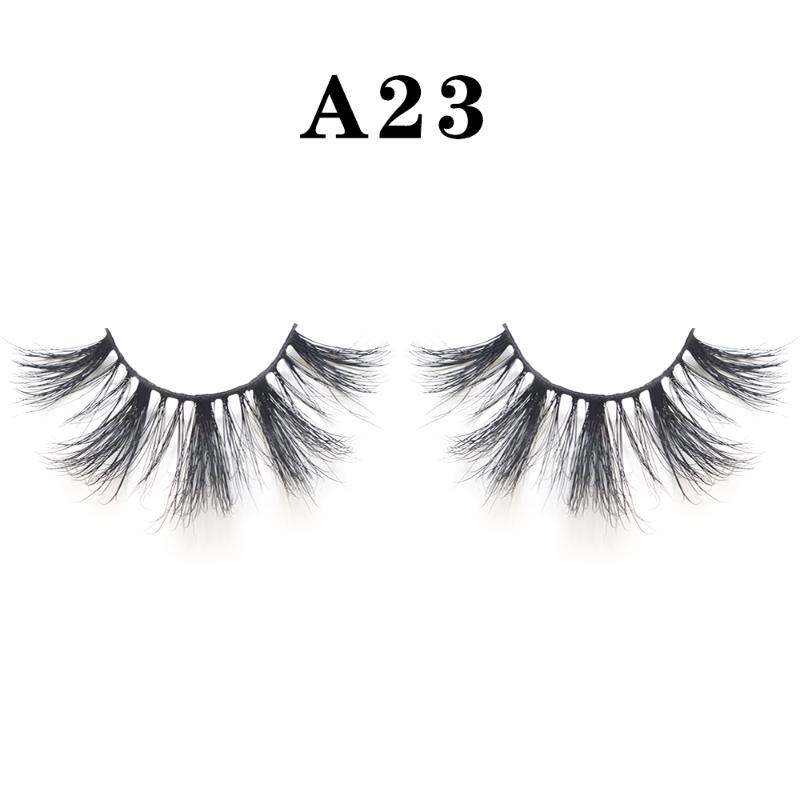 

25MM Lashes Dramatic Long Wispies Fluffy Handmade Eyelash 3D 100% Mink Hair False Eyelashes Full Strips Lashes Extension Makeup