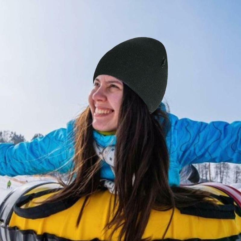 

2020 New Unisex Rechargeable Cap Electric Heated Hat Intelligent Warm Cap Winter Outdoor Beanie High Quality, Black