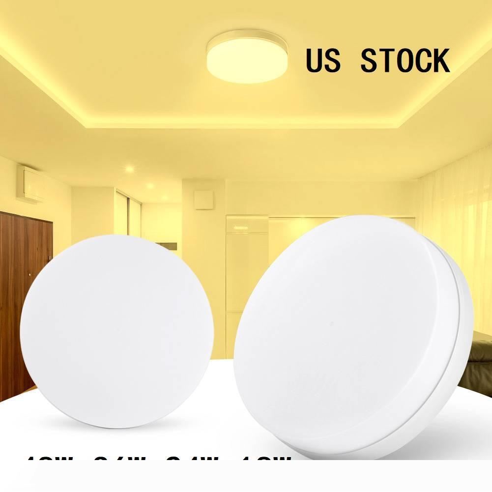 

US STOCK 4PCS 48W 36W 24W 18W Round LED Ceiling Lamp Daylight Lamp Spotlight Surface Lamp Warm White US