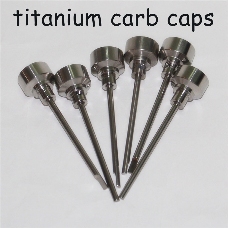 

Universal Titanium Carb Cap GR2 Domeless Titanium Nails with Titanium Dabble for both 10mm 14mm 18mm VS Ceramic Nail Quartz Nail