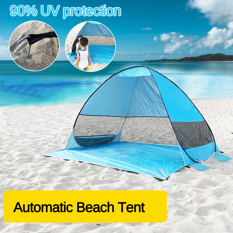 

Top Selling Portable Fully Automatic 2 Second quickly Opening Camping Tent Shelter Beach UV Protection Sunshade Tent Storage Bag