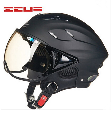 

2020 Summer Fashion ZEUS Half Face Motorcycle Helmet Retro Electric Bike Cycling Riding Unisex Helmets Goggles Anti-UV, Gray