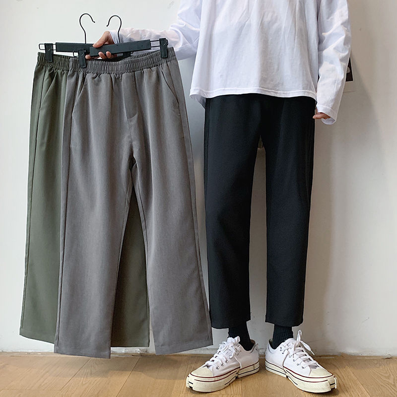 

2020 Men' Fashion Western-style Trousers Leisure Baggy Casual Pants Male Streetwear Grey/green/black Suit Pants Plus Size -2XL