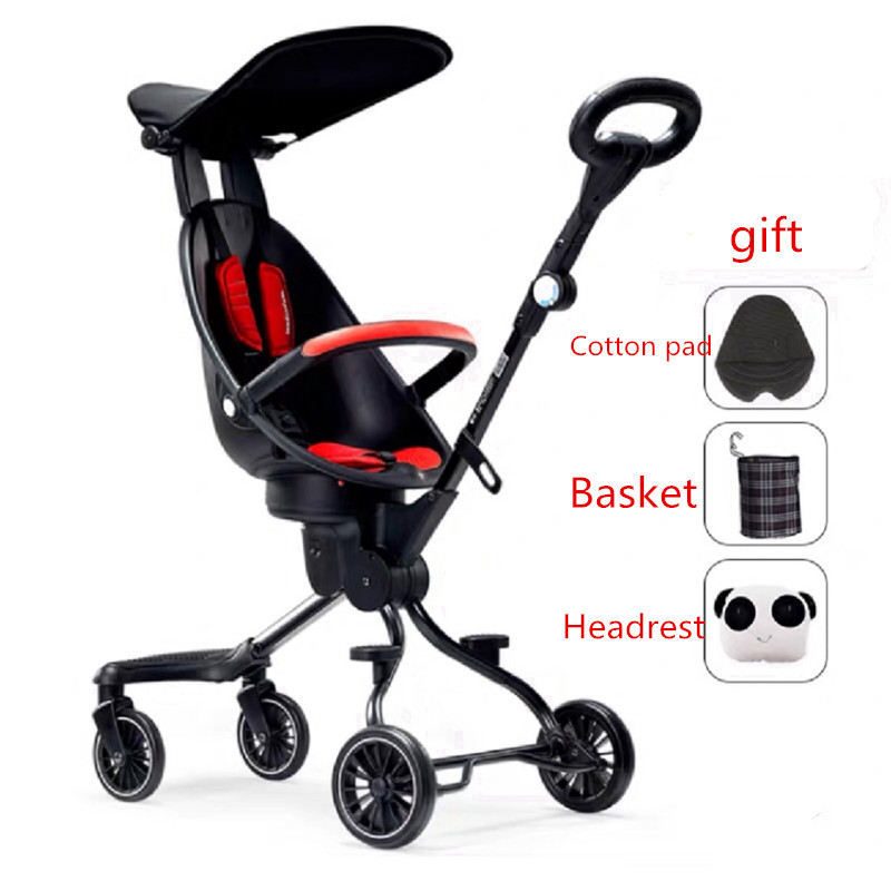 

Baby stroller bidirectional foldable lightweight high landscape four-wheeled baby child stroller anti-rollover walking arti