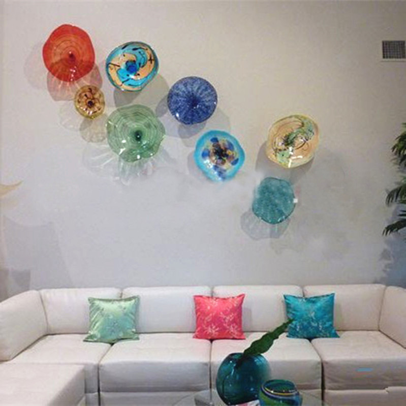 

Sofa Television Lamps 100% Hand Blown Murano Glass Art in Cluster Style Home Decor Wall Plates