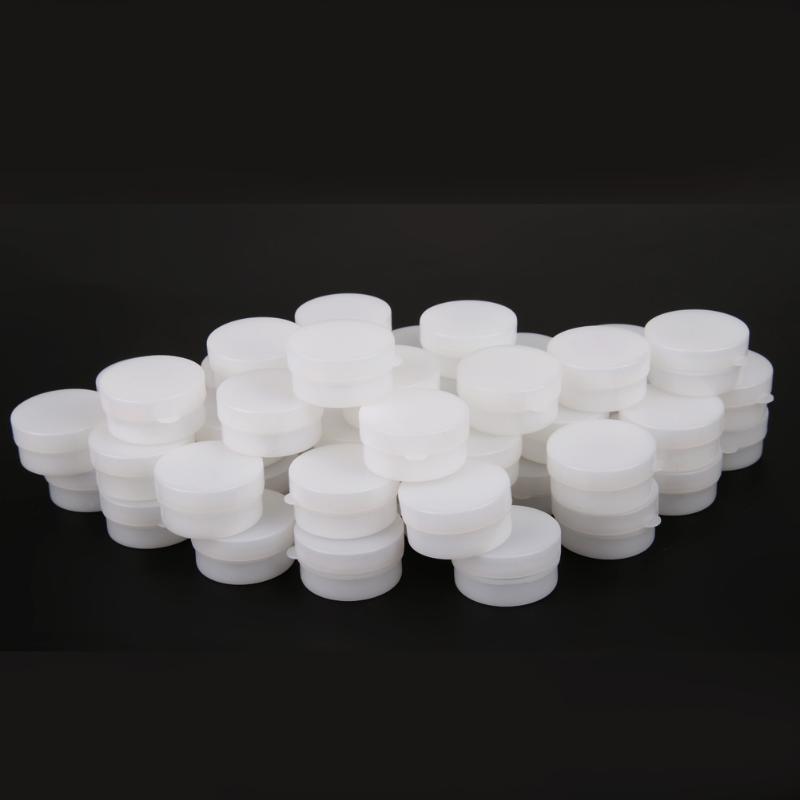 

50pcs Portable Empty Refillable Bottles Cosmetic Jar Pot Eyeshadow Eye Cream Face Cream Container Box Container