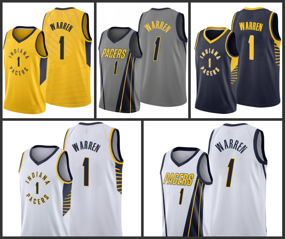 

Indiana Pacers T.J. Warren Men City Basketball Jersey, Black