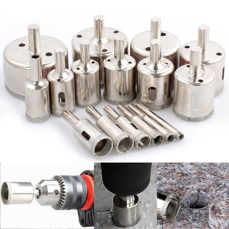 

16Pcs 6-50MM Diamond Drill Bit Tool Set Cutter Hole Saw for Tile Ceramic Glass