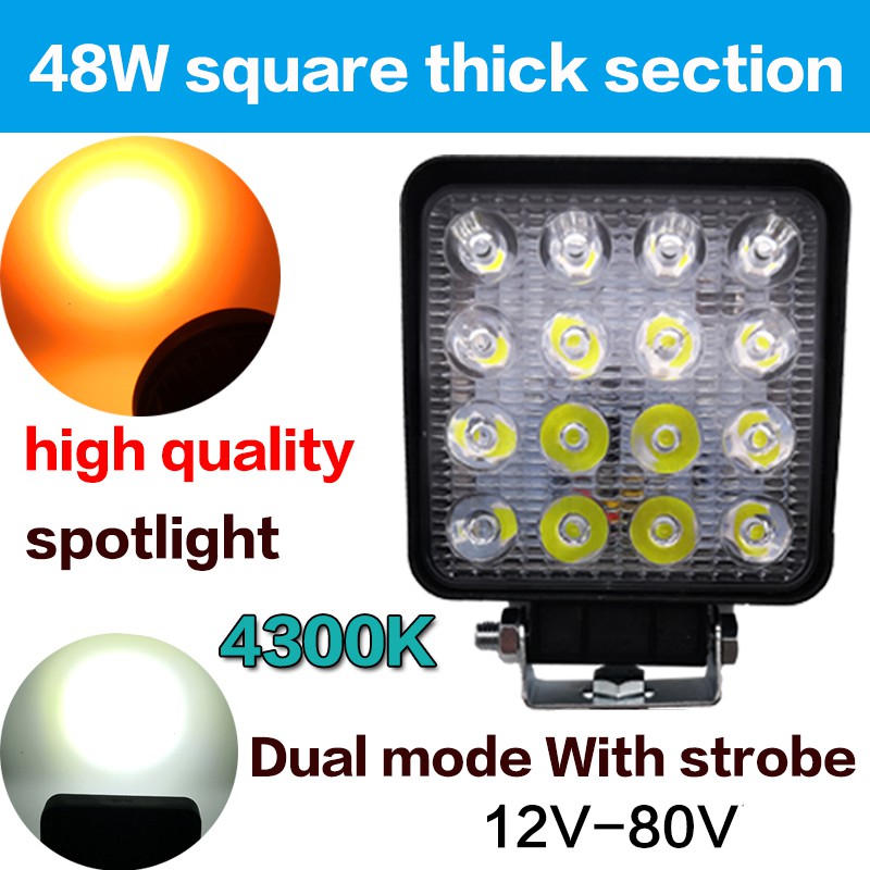

High Quality Spotlight 12V-80V LED Working Lamp Thick Section Work Light Driving Off-road Light Suitable for Excavators Trucks