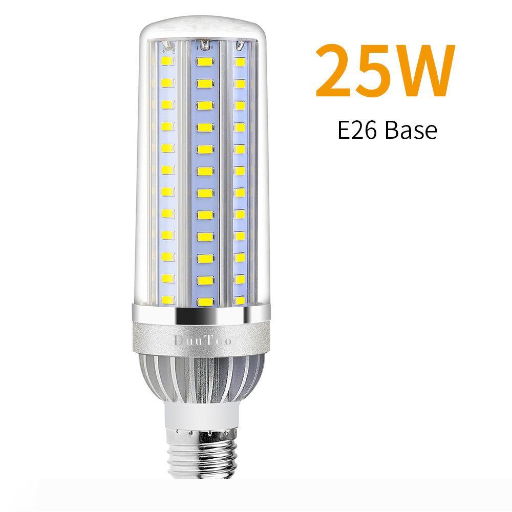 

High Power Corn Light E27 LED Lamp 25W 35W 50W Candle Bulb 110V E26 LED Bulb Aluminum Fan Cooling No Flicker Light 2835.