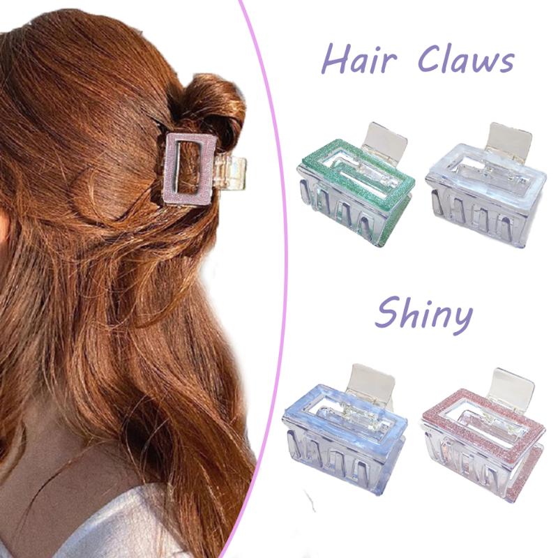 

Korean Shiny Women Girls Hair Geometric Accetate Arylic Hair Clips Holder Hairpins Women Accessories