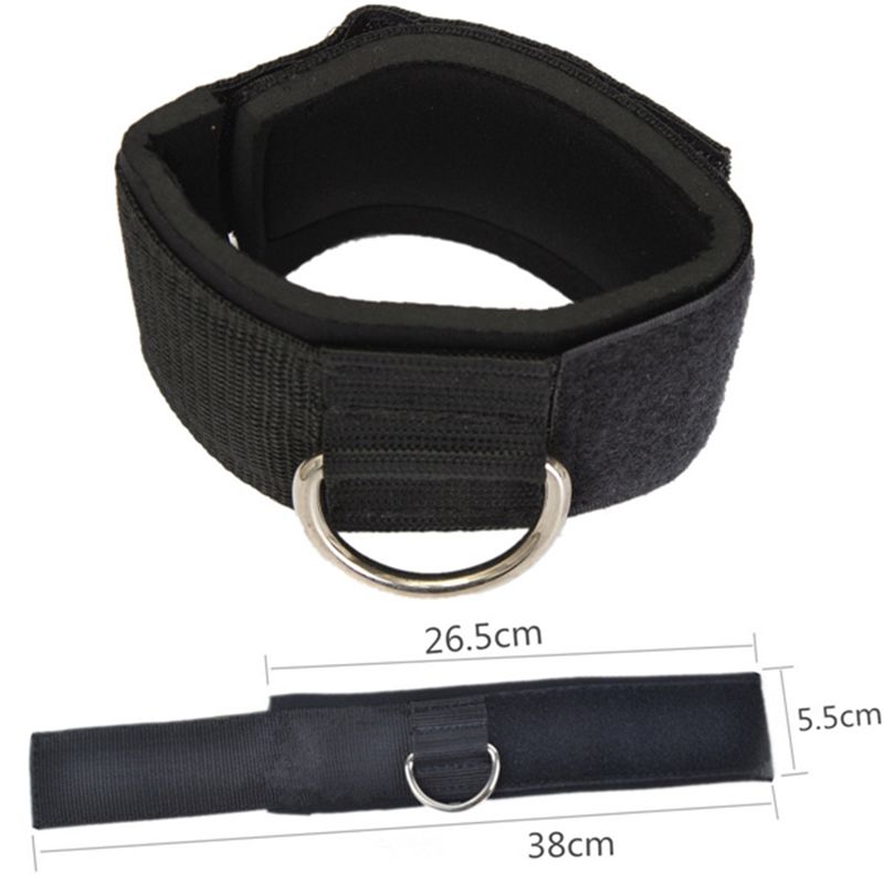 

New D-Ring Ankle Anchor Strap Belt Gym Fitness Cable Attachment Thigh Leg Strap Lifting Fitness Exercise Elastic Resistance Band