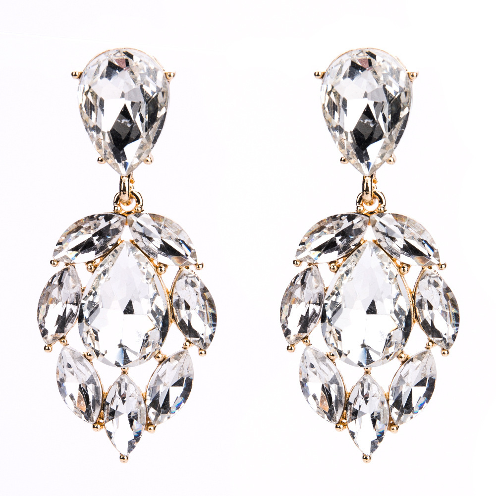 

EH8032 exaggerated alloy multi-layer diamond earrings women's bohemian style