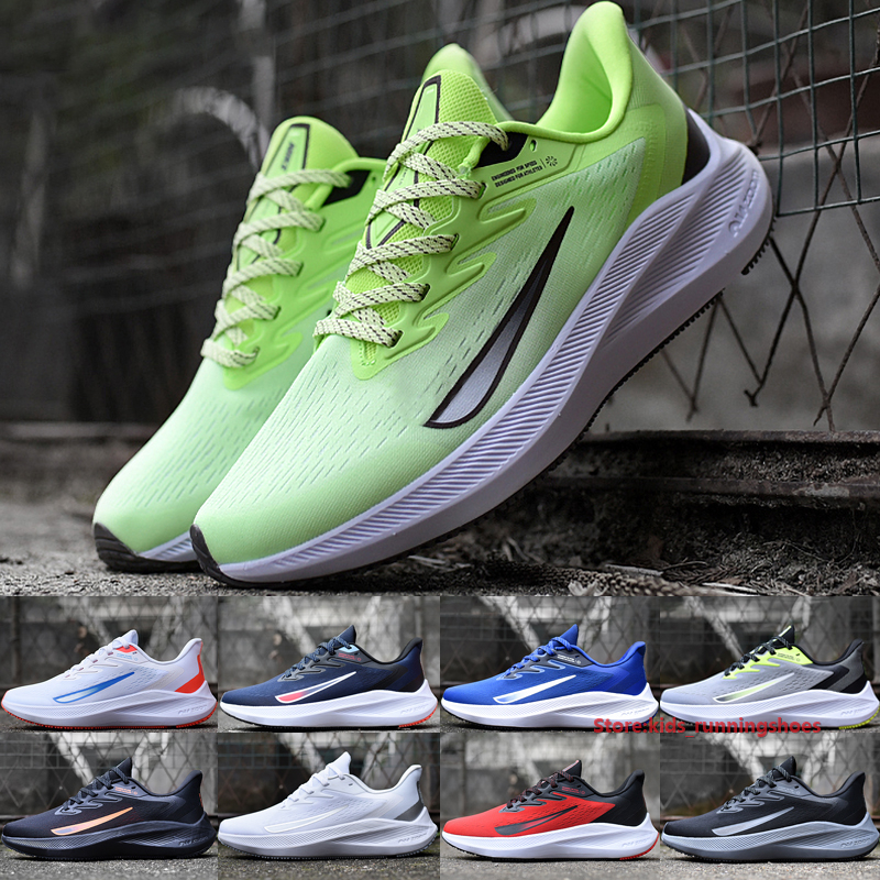 

Zoom Winflo 7 Men Running Shoes Barely Volt Bone Pure Platinum Metallic Silver White Particle Grey Black Outdoor Pegasus Sneakers Size 40-45, C05 light smoke grey black volt white