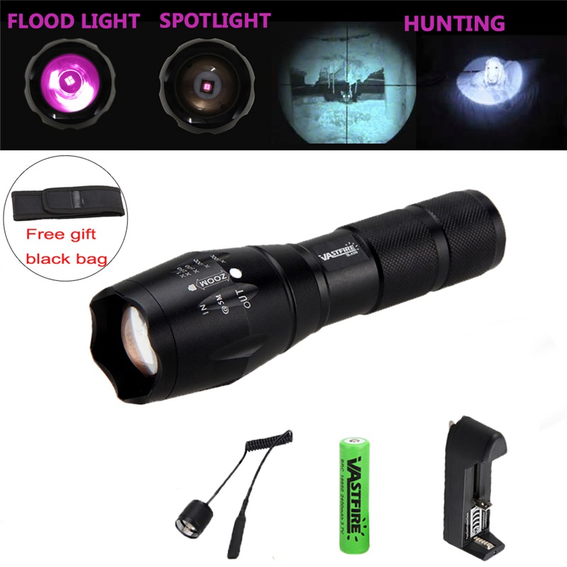

IR 850nm 5W Tactica Zoomable 18650 Night Vision Infrared LED Hunting Torch Lamp light+free gift
