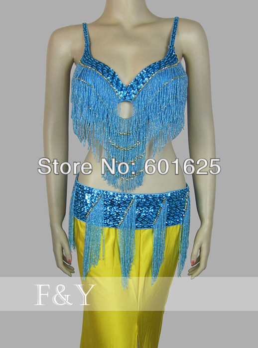 

wholesale new belly dance costume set BRA+belt 2 piece/ set ,accept any size (#tf2020, Black