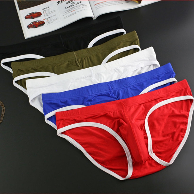 

Men's Underwear Sexy Briefs Penis Pouch Jockstrap Men Modal Underwear Panty 5pcs/lot Gay Triangle Slips ELephant Nose Briefs New, 5 different colors