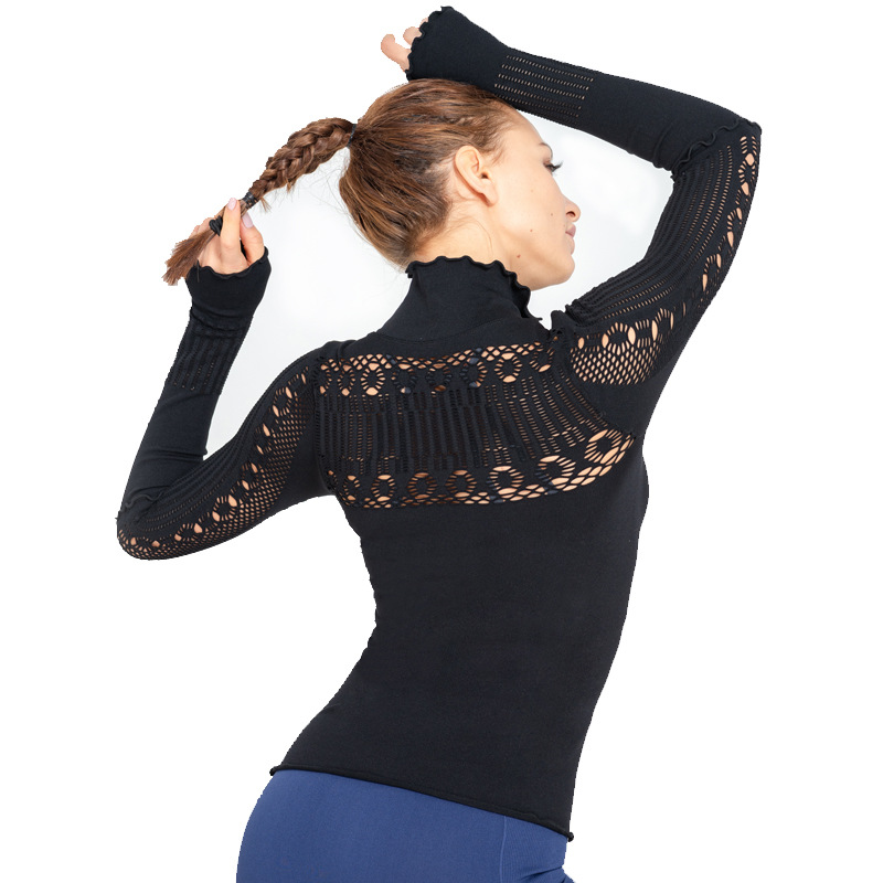 

Women' Sports Wear Fitness Women Jersey knitting Long Sleeve Gym Woman Tight Sport Shirt Yoga Top Female Workout Tops NVYJ112, 1upper body