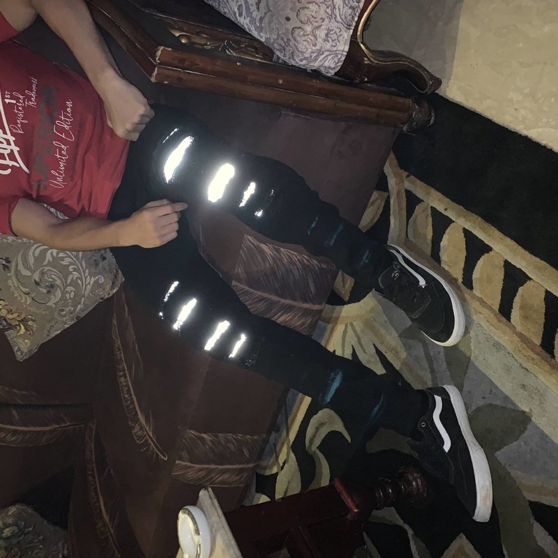 

2020 New Arrival Casual Long Pants Mens Ripped Reflective Jeans Male Streetwear Hiphop Denim Trousers Size -XXL Black, 7001 black