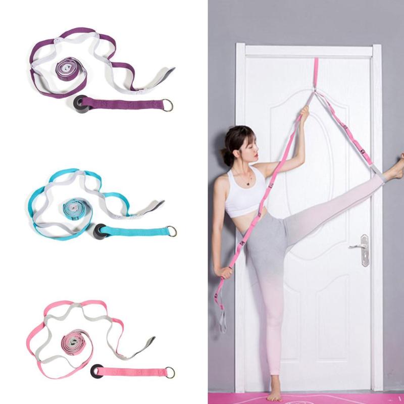 

2.4M Yoga Stretch Band Yoga Rope Strap Back Iyengar Auxiliary Stretch Band Shoulder Humpback Open Shoulder Strap, Pink