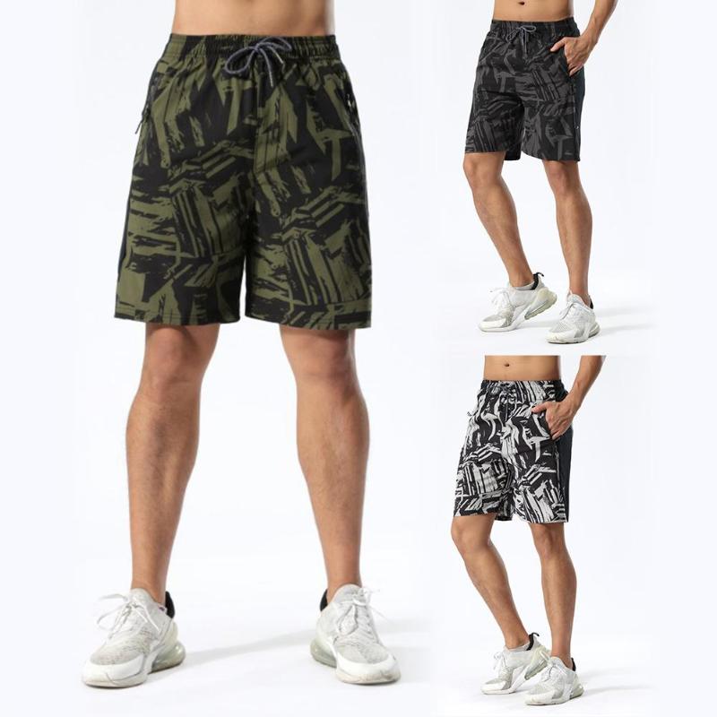 

Breathable Casual Shorts for Men Elastic Waist Drawstring Shorts Men Gym Sports Running with Pockets short homme, Black