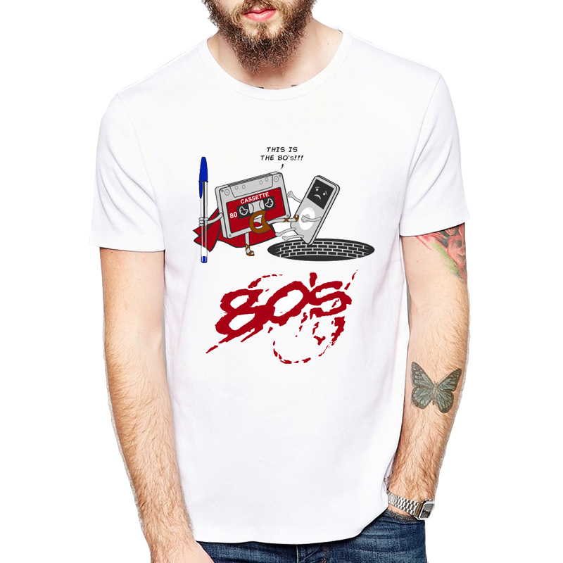 

Creative Cartoon 80s Cassette T Shirt Men' Personalized I am Awesome Printed T-Shirt Summer Male Short Sleeve Tops Tee, 579