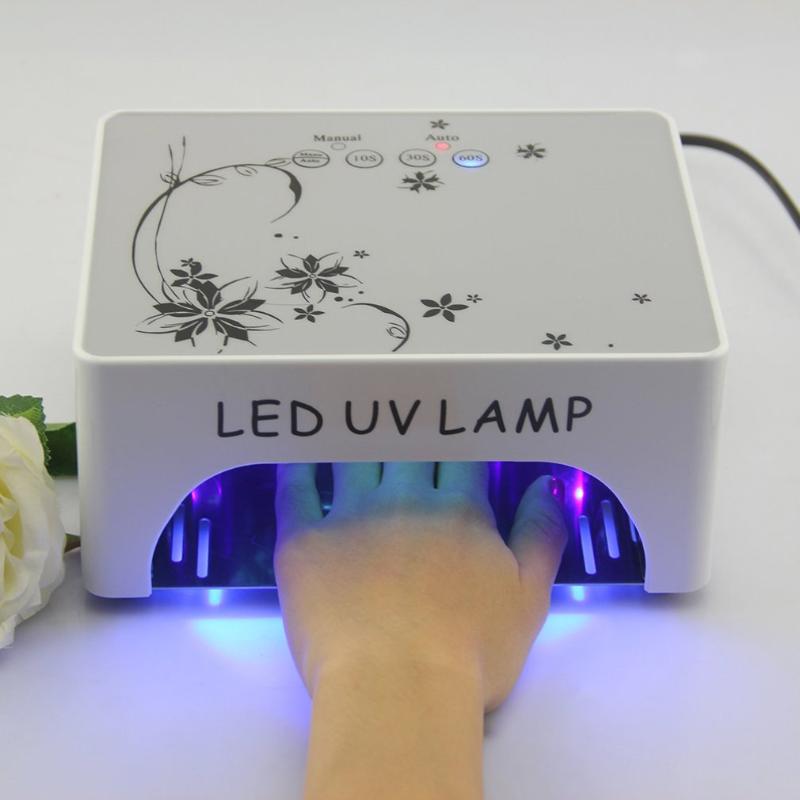 

1PC LED 35W UV Lamp Nail Dryers 100-240V For Art Manicure Gel Polish Nail Art Tools Curing Salon Home Use UK Plug, Whte