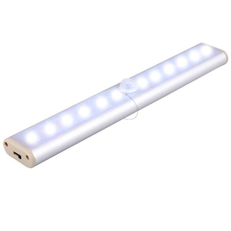 

USB Rechargeable 20 LED PIR Motion Sensor Night Light Wireless Closet Corridor Wardrobe Night Lamp Under Cabinet Light 3 Modes