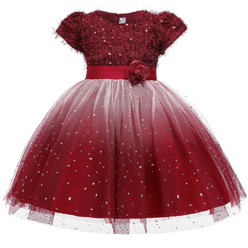 

Flower Fairy Girl Party Tutu Dress For Kids Girl Pageant Ball Gown Dress Princess Flower Dresses, L5161-a