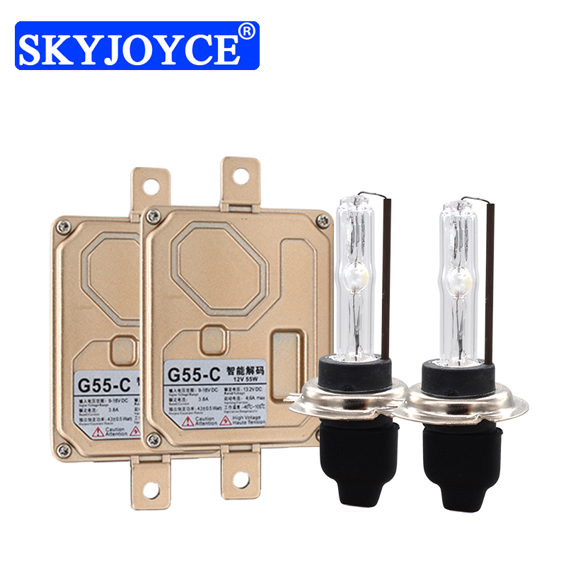 

SKYJOYCE 55W Canbus Cnlight HID light Kit 55W G55-C Canbus HID Ballast 6000K White Cnlight H1 H7 Metal H11 light bulb kit
