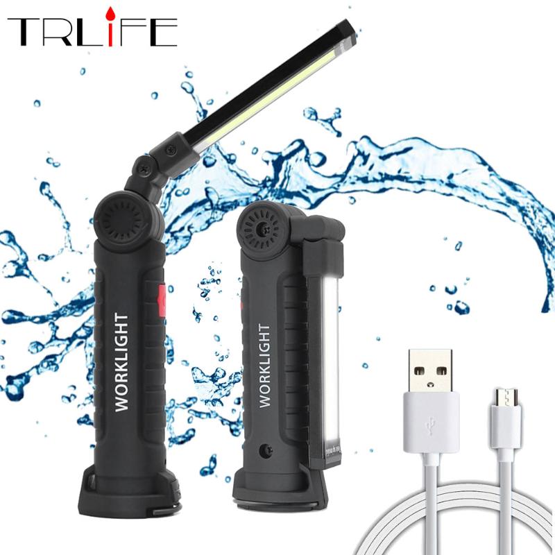 

Built-in Battery USB Rechargeable Portable 5 Modes COB Work Lights Ultra Bright LED Inspection Lamp for Car Repair