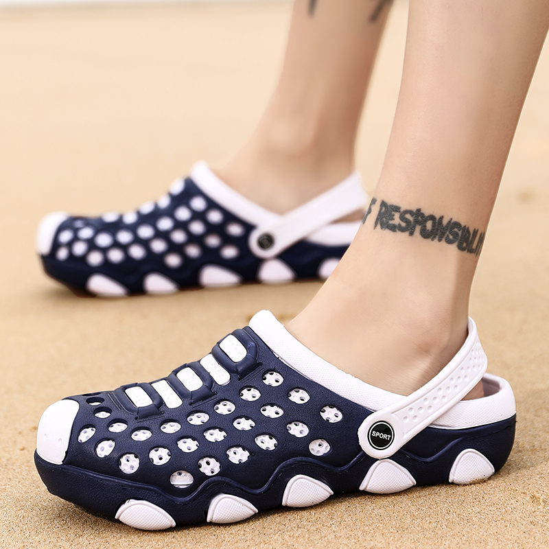 

Hot Sale Men Sandals Brand Men Beach Sandals EVA Lightweight Sandles Unisex Water Shoes for Summer Beach Sandalia, Khaki