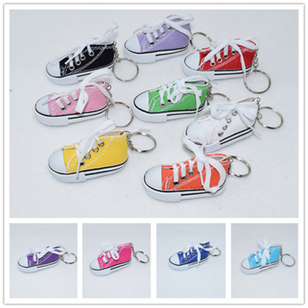 

Sneaker Keychain Canvas Shoes Key Chian Mini Shoes Bag Pendant Keychain Cute Sneakers With Loop Keyrings Holder Party Gift YFA2140