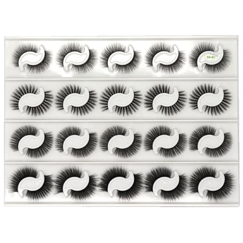 

10/20Pairs HandMade Mink Eyelashes Makeup 3D Mink Lashes Natural False Eyelashes Long Extension 10 Pairs Fake Eyelash