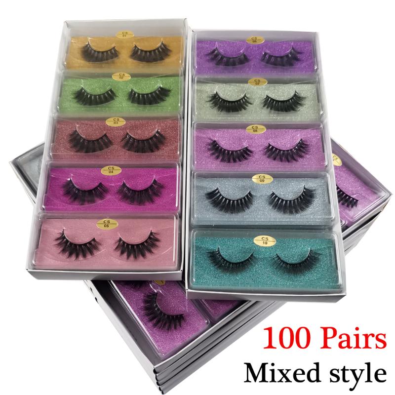 

3D Eyelashes Wholesale 10/20/30/40/50/100 Makeup 3D Mink Lashes False Eyelashes Natural Thick Mink In Bulk cilios