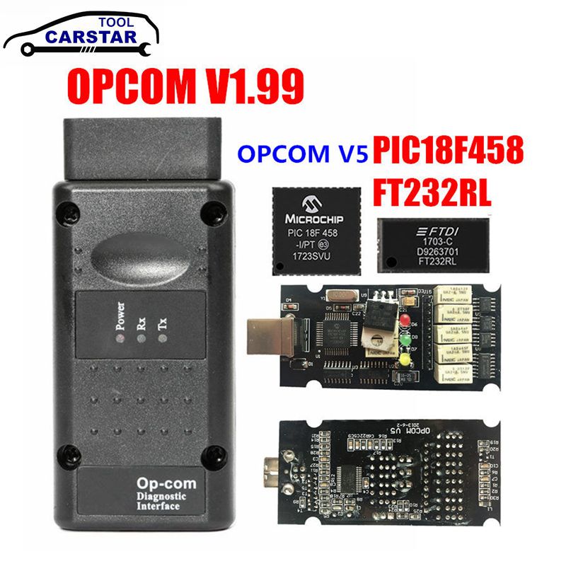 

Firmware OPCOM V1.99/1.95/1.78/1.70/1.65 OBD2 for CAN-BUS Code Reader For OP COM OP-COM Diagnostic PIC18F458 FTDI Chip