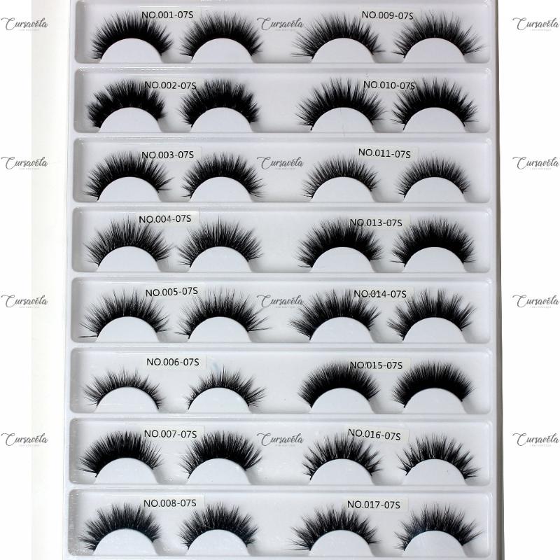 

CURSAVELA 3D Silk Eyelashes 1 pair Natural Handmade Volume Soft Lashes For Makeup Fluffy Thick Reusable Comfortable Black Lash